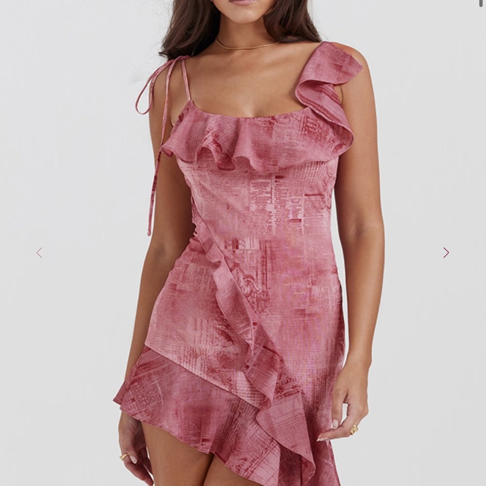 House of CB Asymmetrical Pink Dress LYRAH